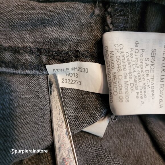 Madewell Jeans 27 Skinny 9" High Rise Black Sea Wash H2230 Tummy Control Stretch - Picture 7 of 13